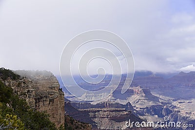 Mists of the Grand Canyon Stock Photo